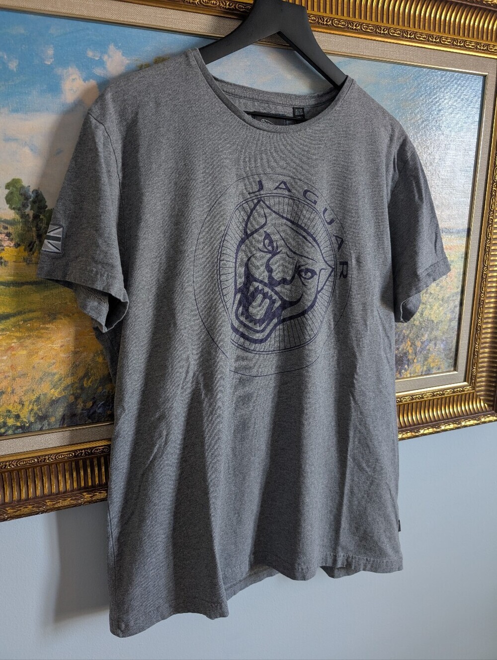 Jaguar Logo Short Sleeve T-Shirt in Grey